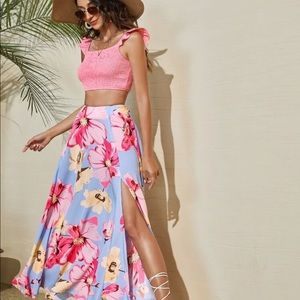 BRAND NEW!!! Boho Floral Skirt Set size S